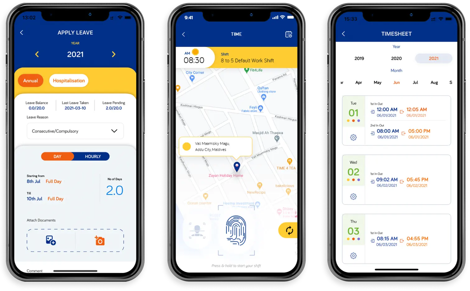 MiHCM - Time and Attendance - Enterprise - Mobile